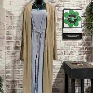 Splendid Tan Long duster Cardigan women’s large